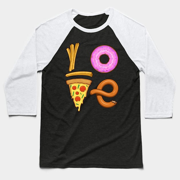 Fast Food is Love Baseball T-Shirt by Sinn